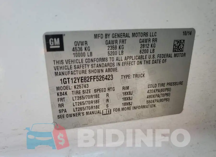 1GT12YE82FF526423 Photo# 12