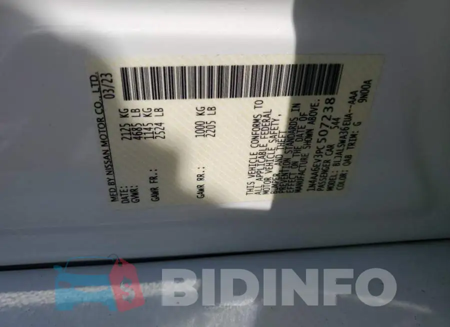 1N4AA6EV3PC507238 Photo# 12