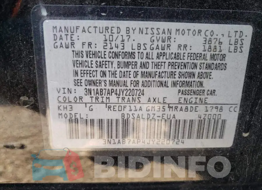 3N1AB7AP4JY220724 Photo# 12