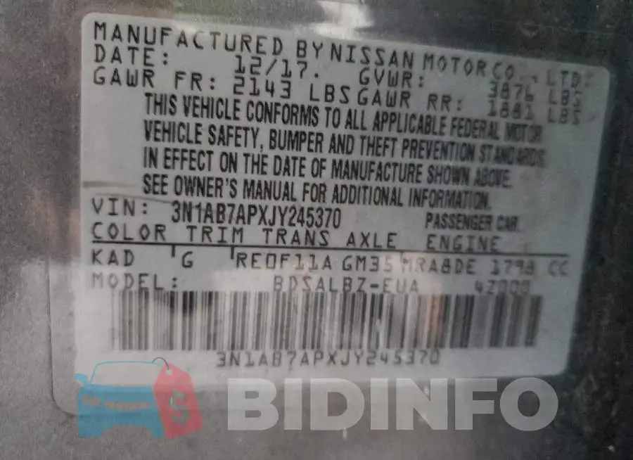 3N1AB7APXJY245370 Photo# 12