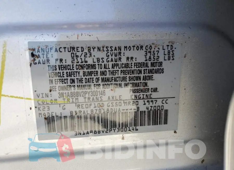 3N1AB8BV2PY300146 Photo# 12