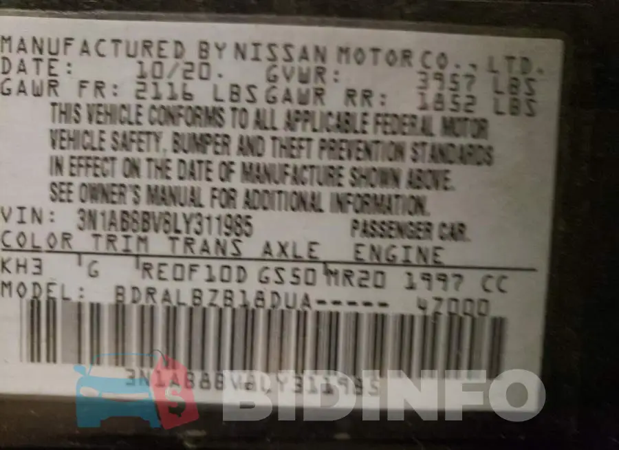 3N1AB8BV8LY311985 Photo# 12