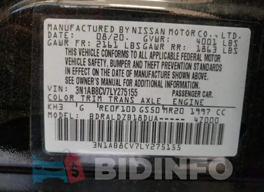 3N1AB8CV7LY275155 Photo# 12