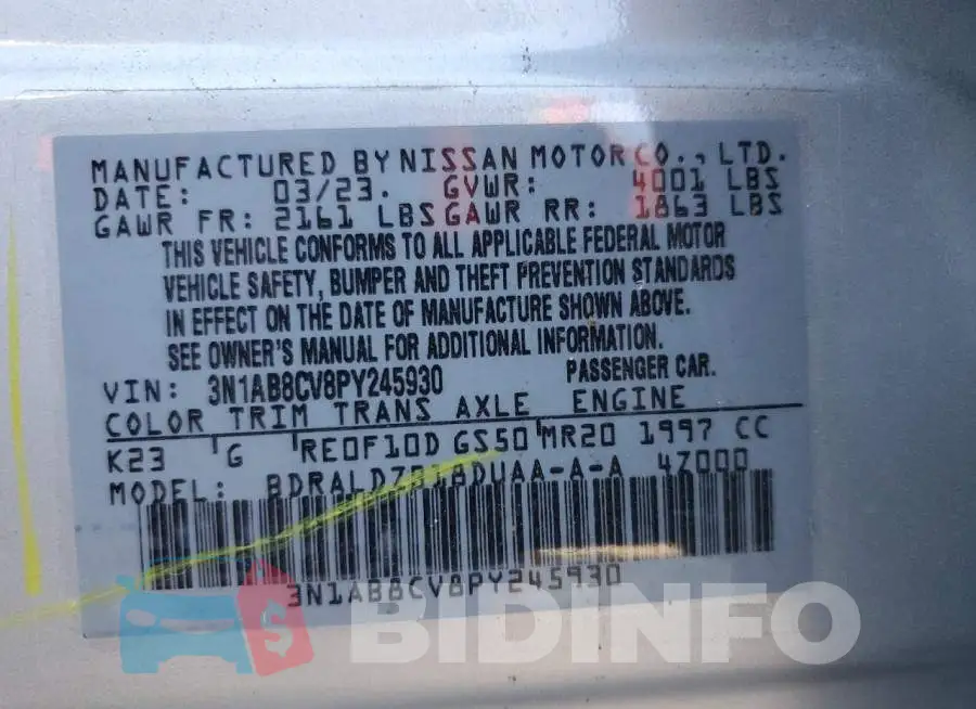 3N1AB8CV8PY245930 Photo# 12