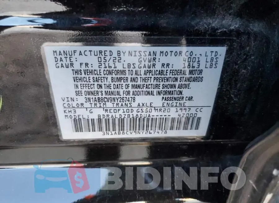 3N1AB8CV9NY267478 Photo# 13