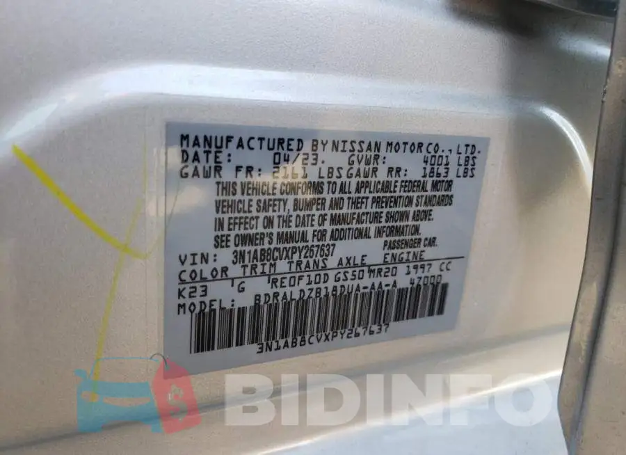 3N1AB8CVXPY267637 Photo# 12