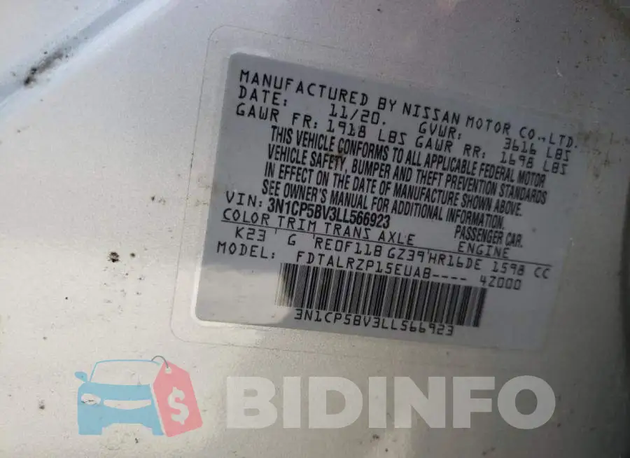 3N1CP5BV3LL566923 Photo# 12
