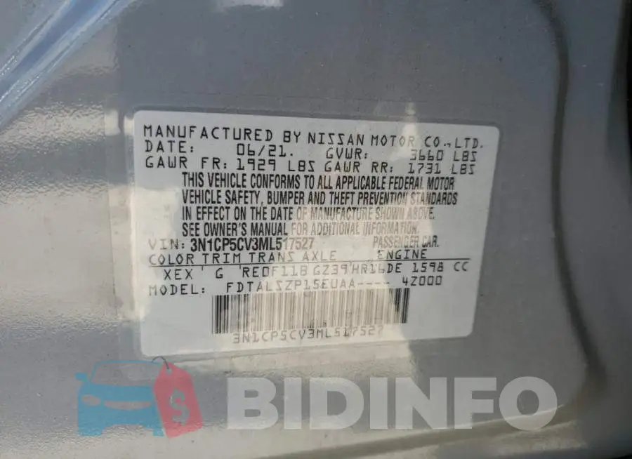 3N1CP5CV3ML517527 Photo# 13