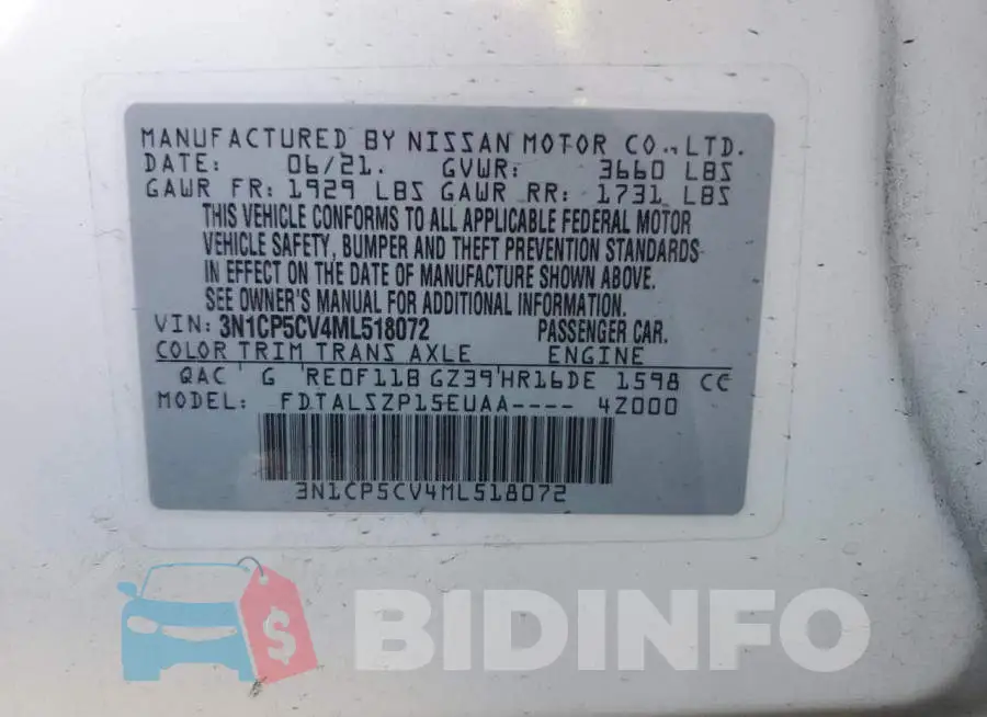 3N1CP5CV4ML518072 Photo# 12