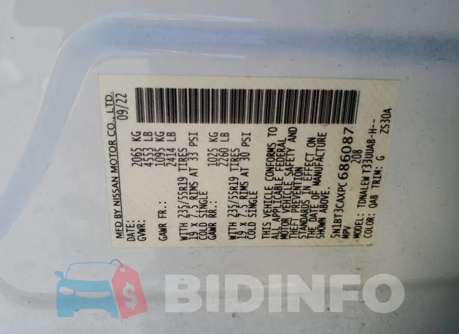 5N1BT3CAXPC686087 Photo# 13