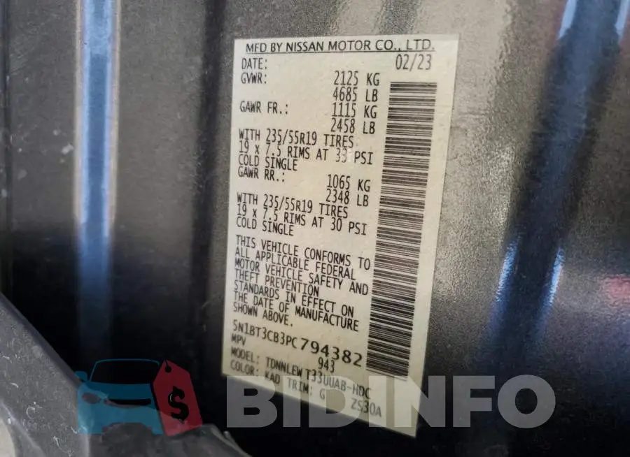 5N1BT3CB3PC794382 Photo# 12