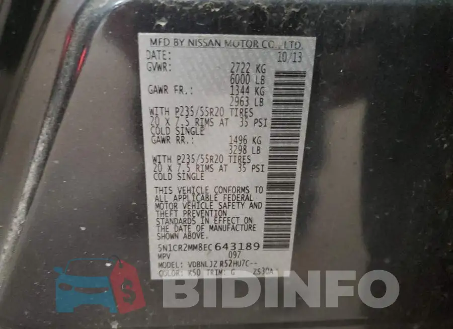 5N1CR2MM8EC643189 Photo# 12