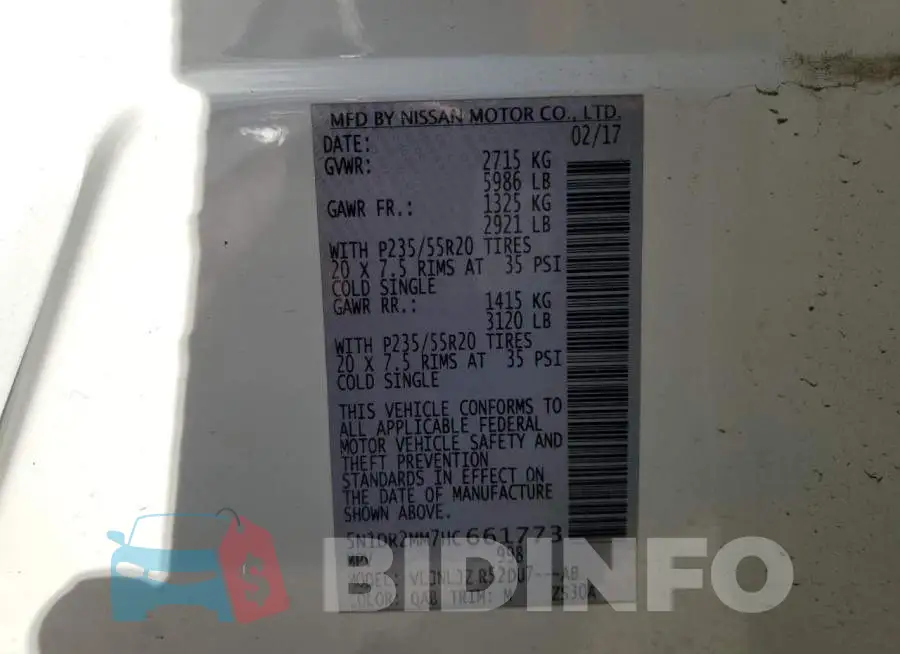 5N1DR2MM7HC661773 Photo# 13