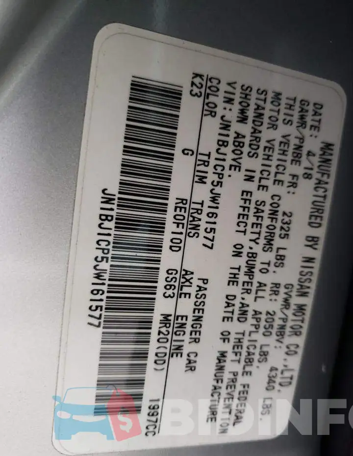 JN1BJ1CP5JW161577 Photo# 13