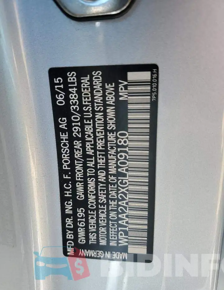 WP1AA2A2XGLA09180 Photo# 12
