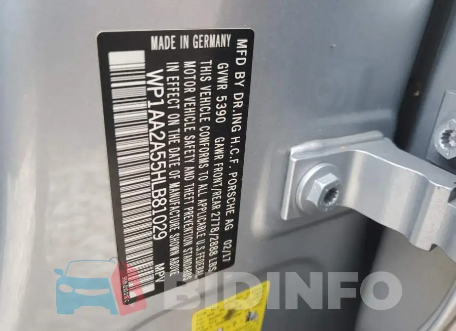 WP1AA2A55HLB81029 Photo# 12