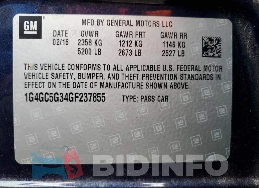 1G4GC5G34GF237855 Photo# 12