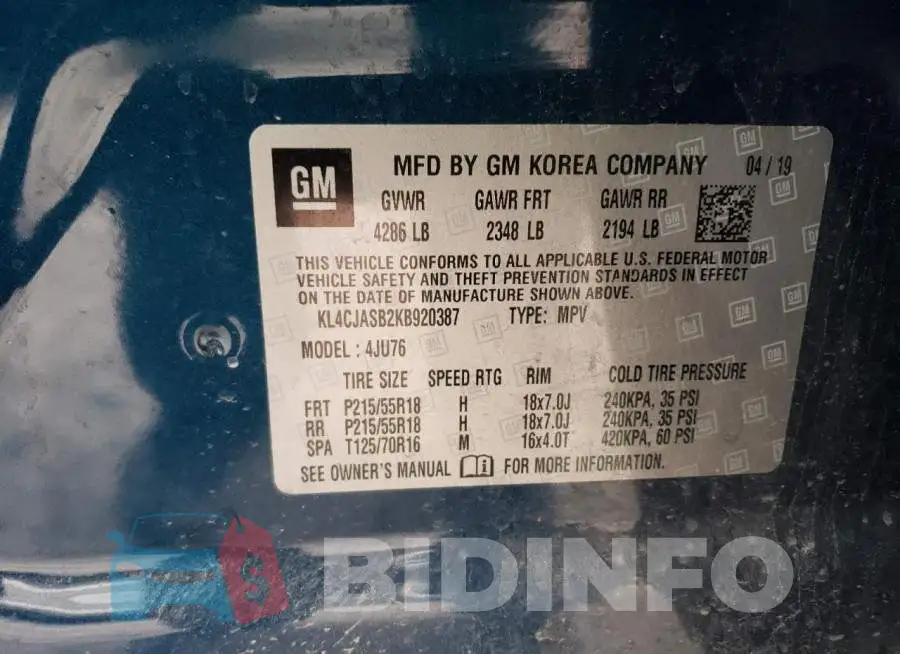 KL4CJASB2KB920387 Photo# 12