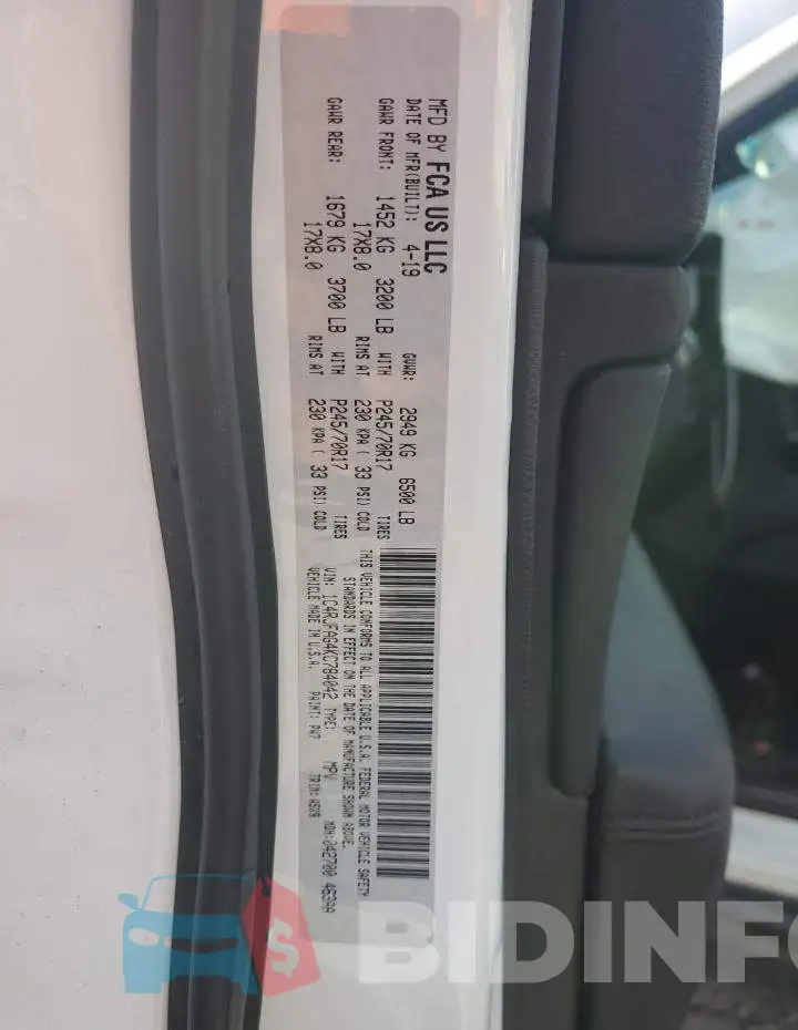1C4RJFAG4KC784042 Photo# 13