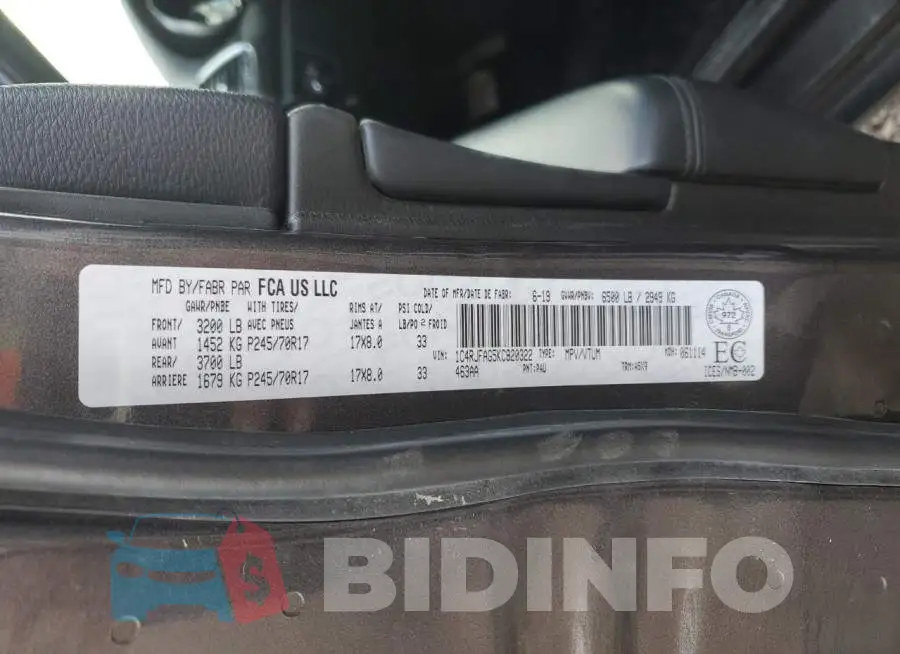 1C4RJFAG5KC820322 Photo# 14