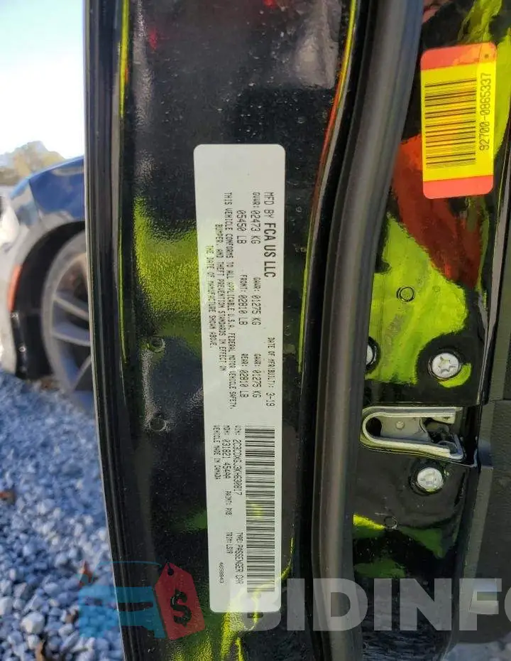 2C3CDXGJ3KH630817 Photo# 12