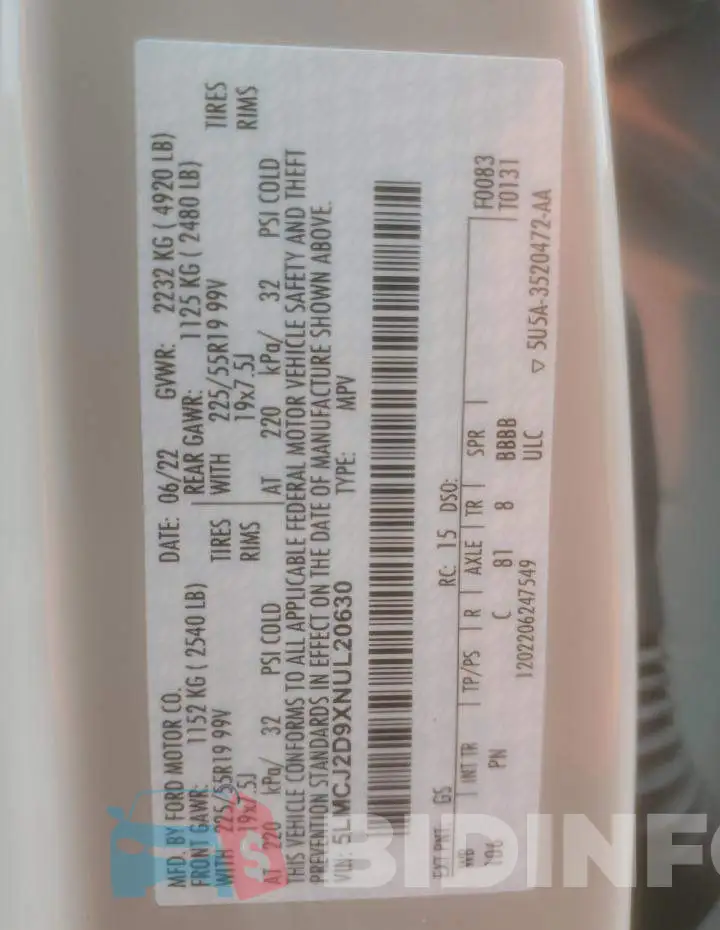 5LMCJ2D9XNUL20630 Photo# 13