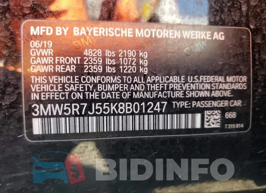 3MW5R7J55K8B01247 Photo# 12