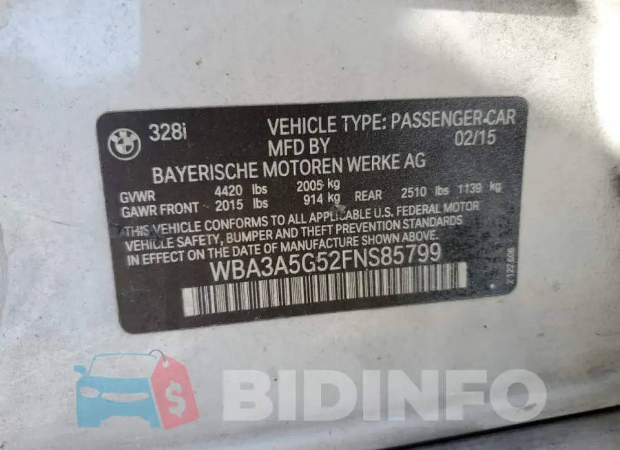 WBA3A5G52FNS85799 Photo# 12