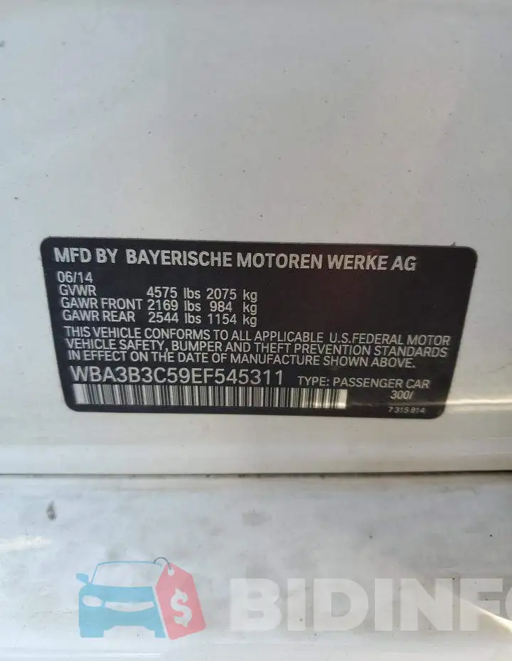 WBA3B3C59EF545311 Photo# 12