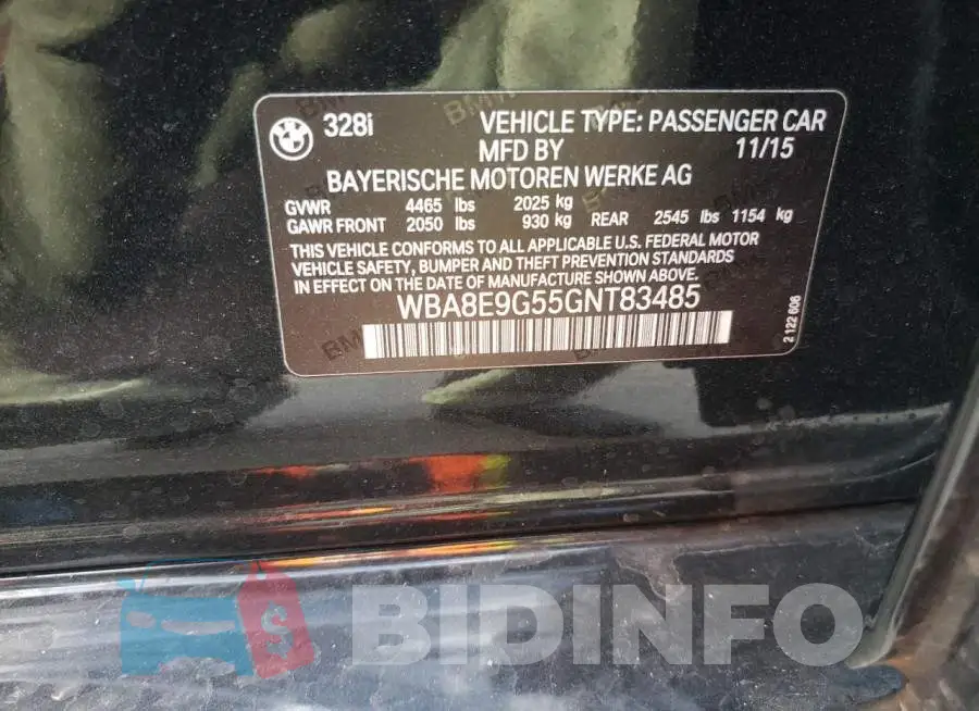 WBA8E9G55GNT83485 Photo# 13