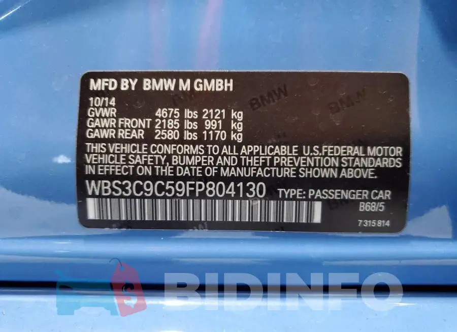 WBS3C9C59FP804130 Photo# 12