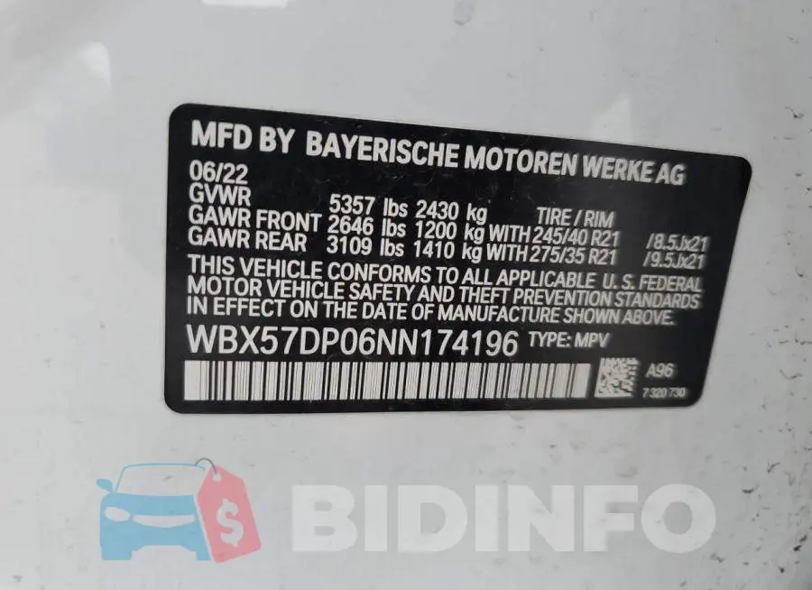 WBX57DP06NN174196 Photo# 12