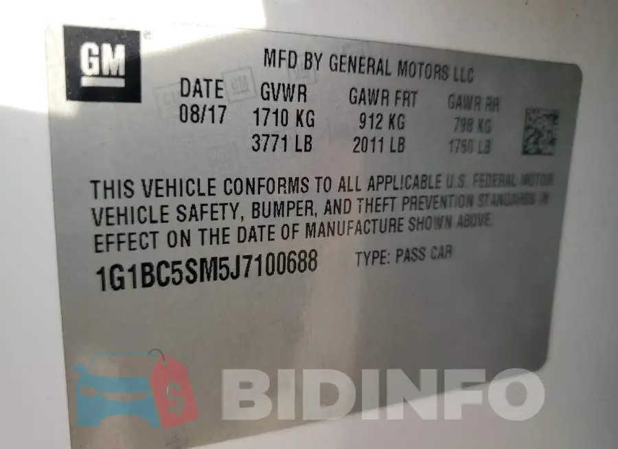 1G1BC5SM5J7100688 Photo# 12