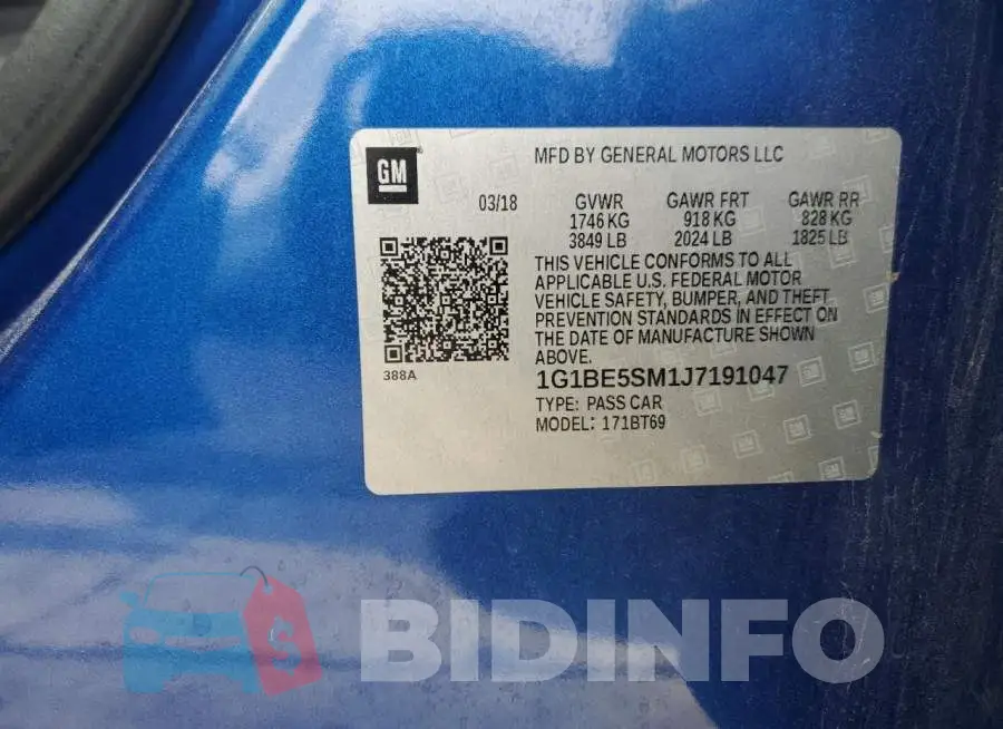 1G1BE5SM1J7191047 Photo# 12