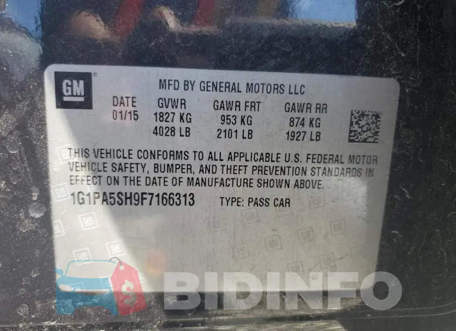 1G1PA5SH9F7166313 Photo# 13