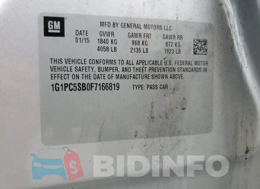1G1PC5SB0F7166819 Photo# 13