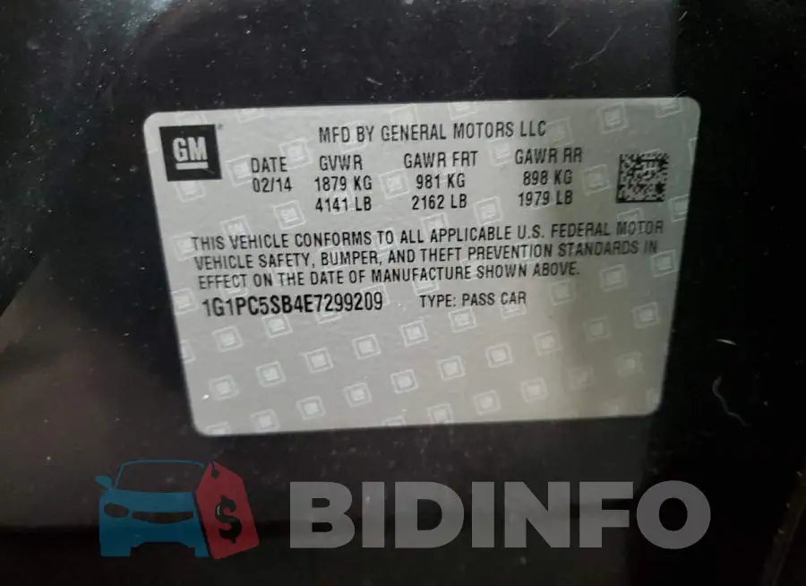 1G1PC5SB4E7299209 Photo# 12