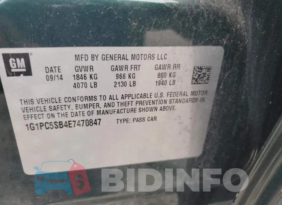 1G1PC5SB4E7470847 Photo# 12