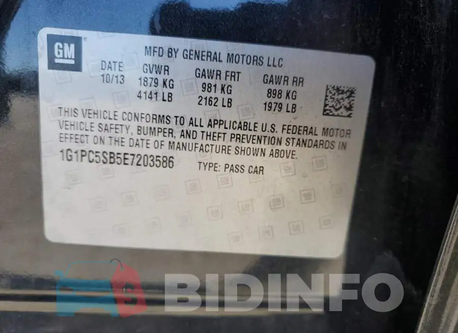 1G1PC5SB5E7203586 Photo# 12