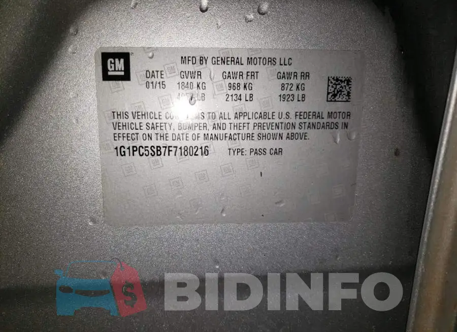 1G1PC5SB7F7180216 Photo# 12
