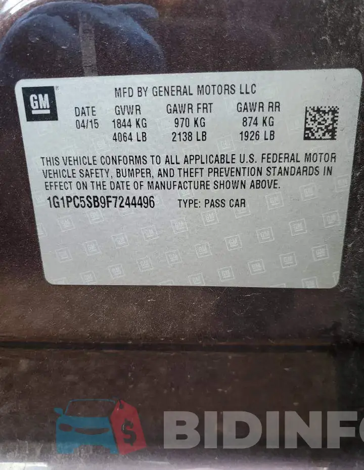 1G1PC5SB9F7244496 Photo# 12