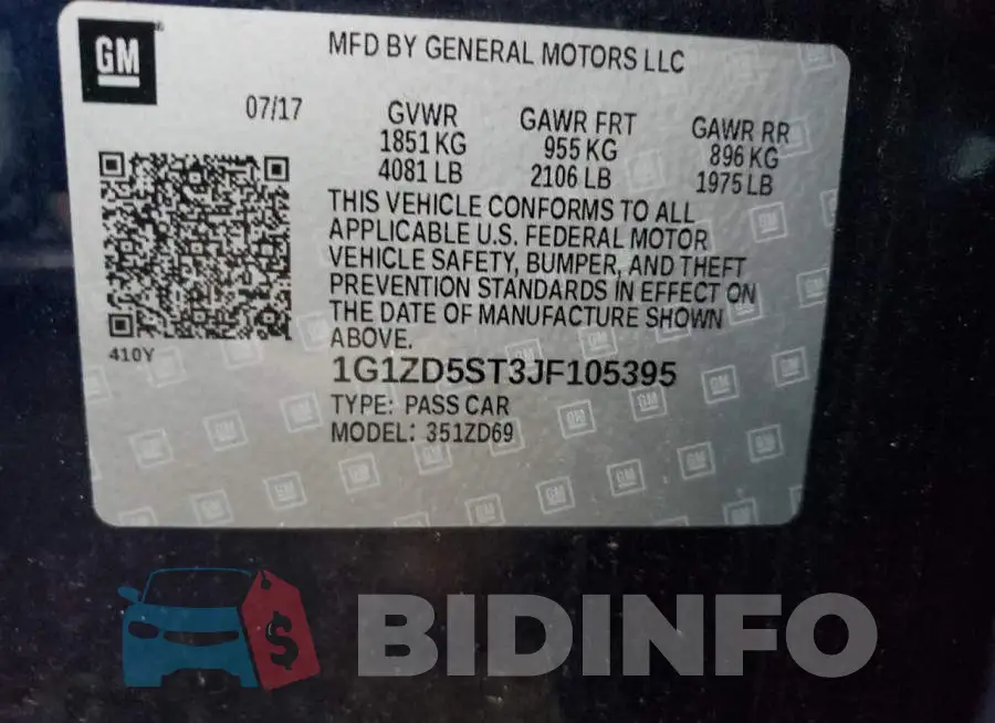 1G1ZD5ST3JF105395 Photo# 12