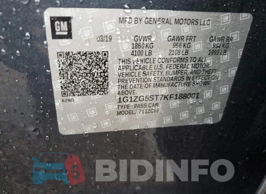 1G1ZG5ST7KF188001 Photo# 13