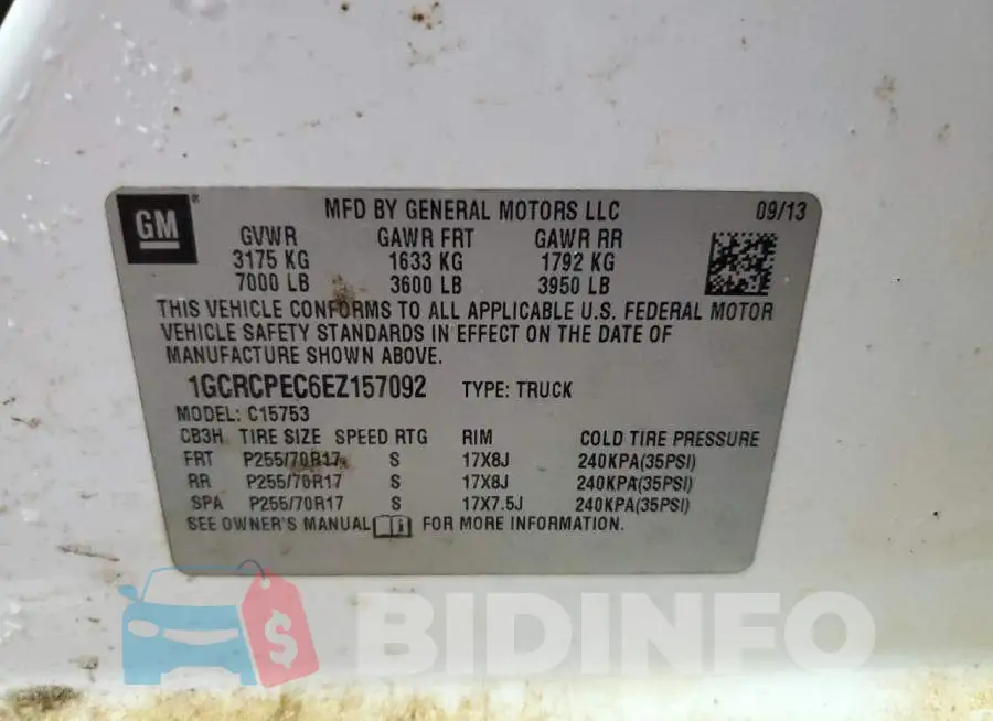1GCRCPEC6EZ157092 Photo# 12