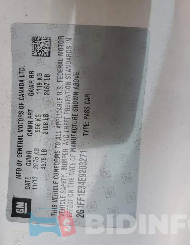 2G1FF1E34E9203271 Photo# 13