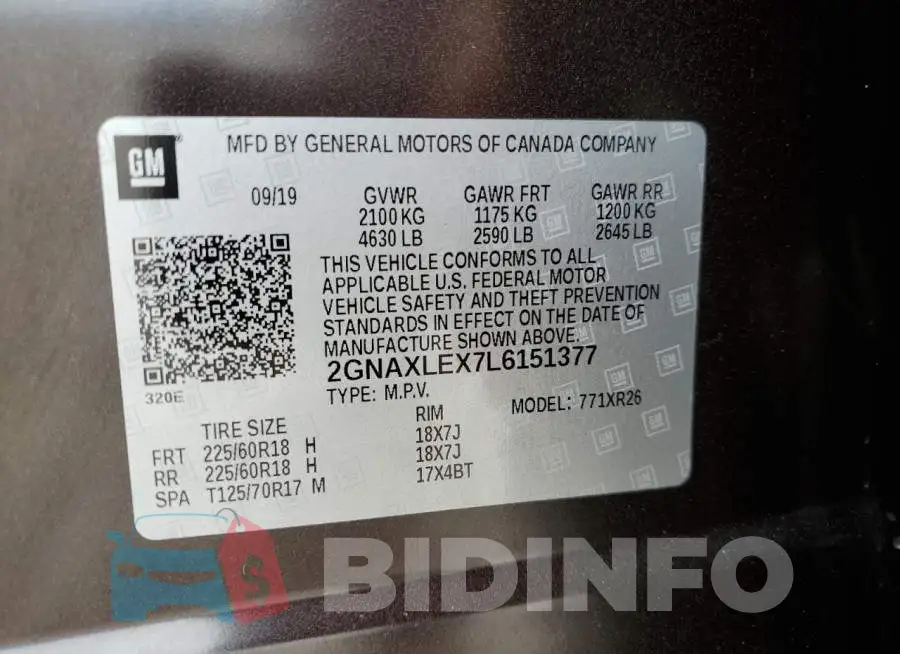 2GNAXLEX7L6151377 Photo# 13