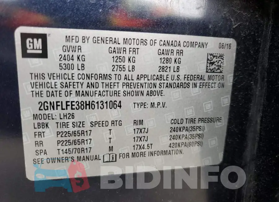 2GNFLFE38H6131064 Photo# 12