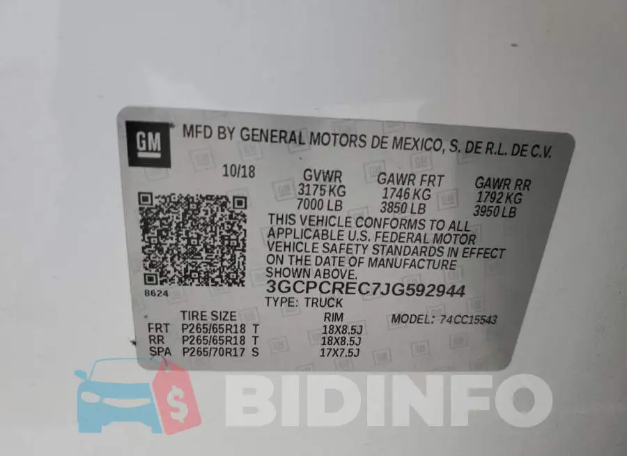 3GCPCREC7JG592944 Photo# 12