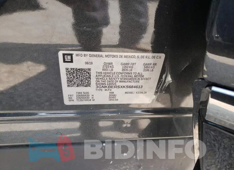 3GNKBERSXKS684613 Photo# 12