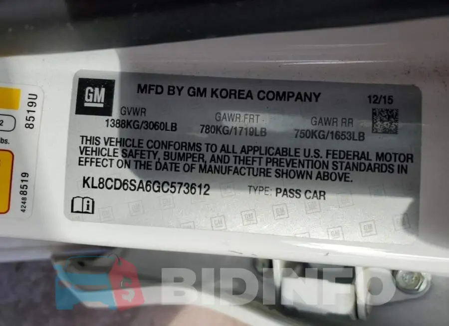 KL8CD6SA6GC573612 Photo# 13